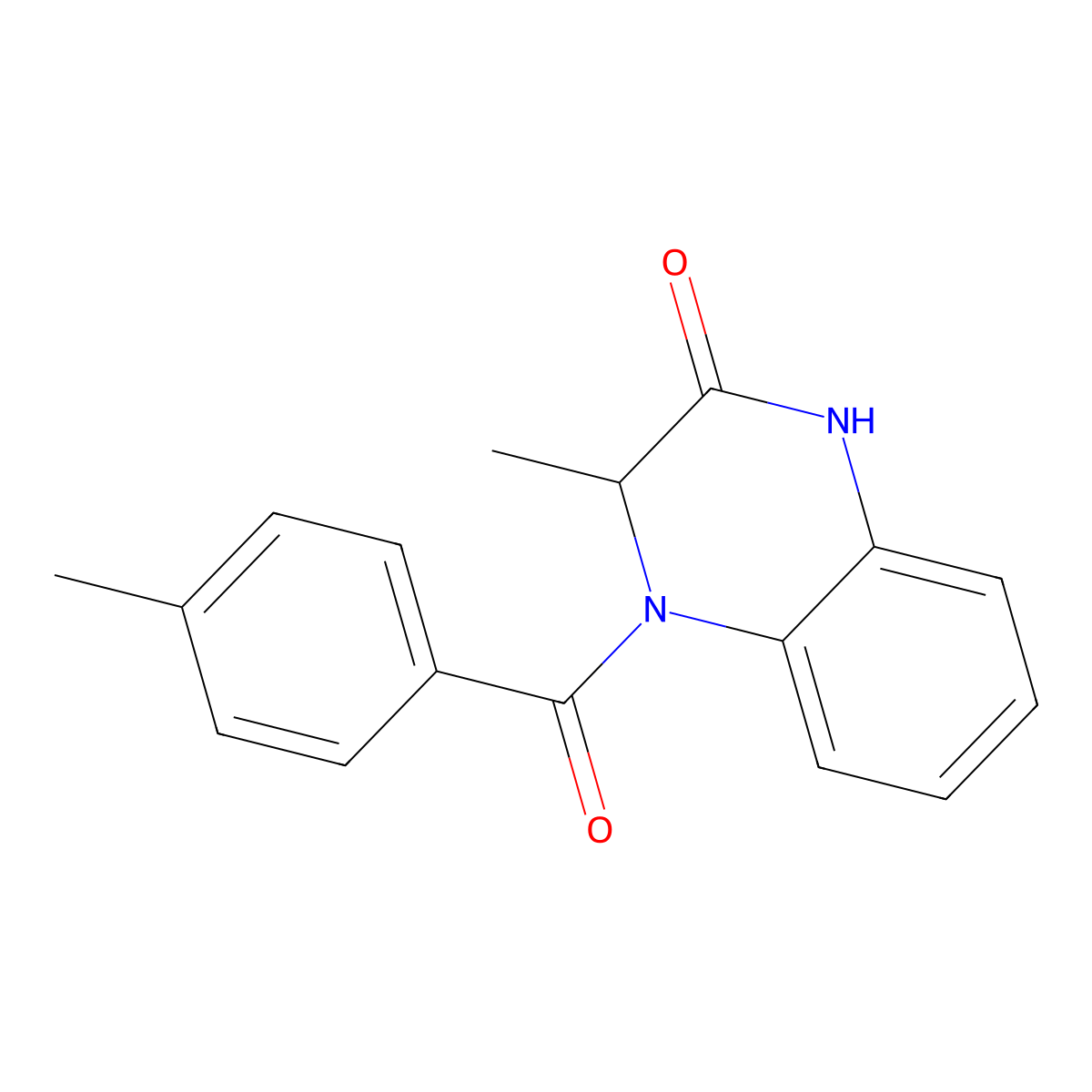 3-methyl-4-(4-methylbenzoyl)-3,4-dihydro-2(1H)-quinoxalinone molecular structure, CAS 317822-36-9