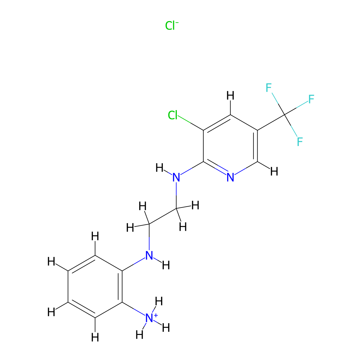 2-[(2-{[3-Chloro-5-(trifluoromethyl)-2-pyridinyl]amino}ethyl)amino]benzenaminium chloride molecular structure, CAS 317822-53-0