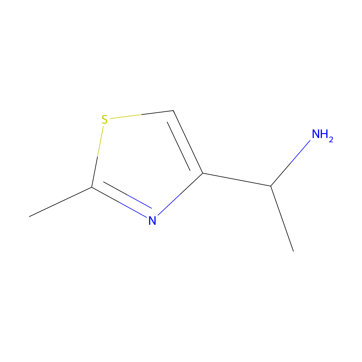 1-(2-Methyl-1,3-thiazol-4-yl)ethan-1-amine molecular structure, CAS 317830-81-2