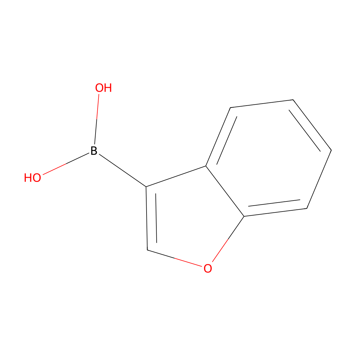 (1-Benzofuran-3-yl)boronic acid molecular structure, CAS 317830-83-4