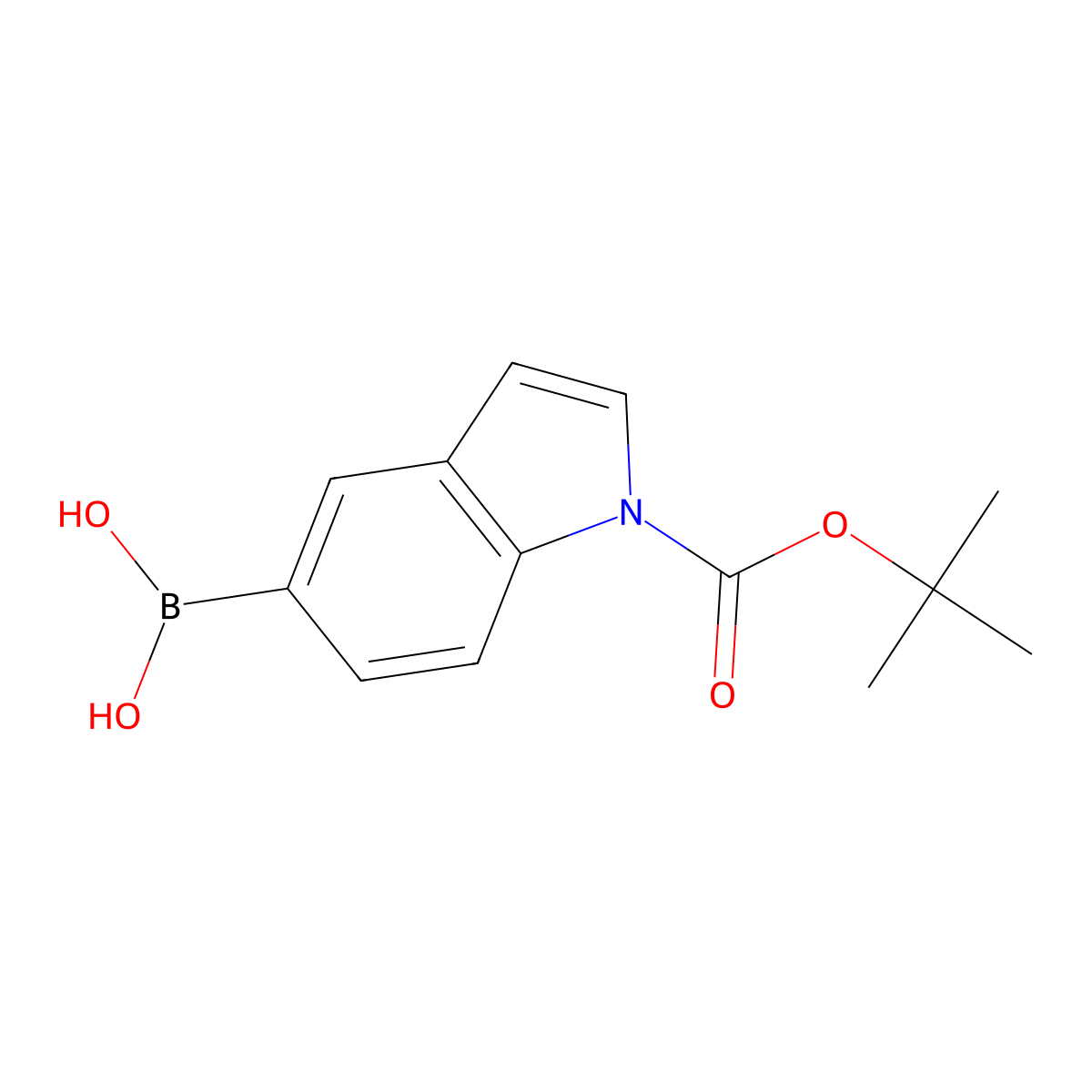 1-(tert-Butoxycarbonyl)-1H-indole-5-boronic acid molecular structure, CAS 317830-84-5