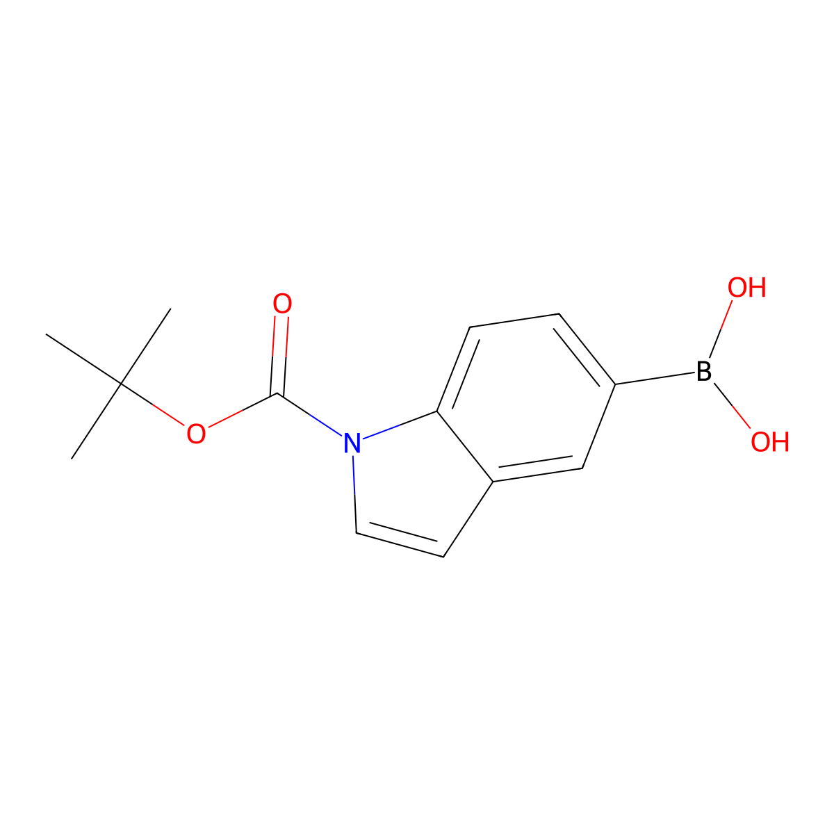 1-(tert-Butoxycarbonyl)-1H-indole-5-boronic acid molecular structure, CAS 317830-84-5