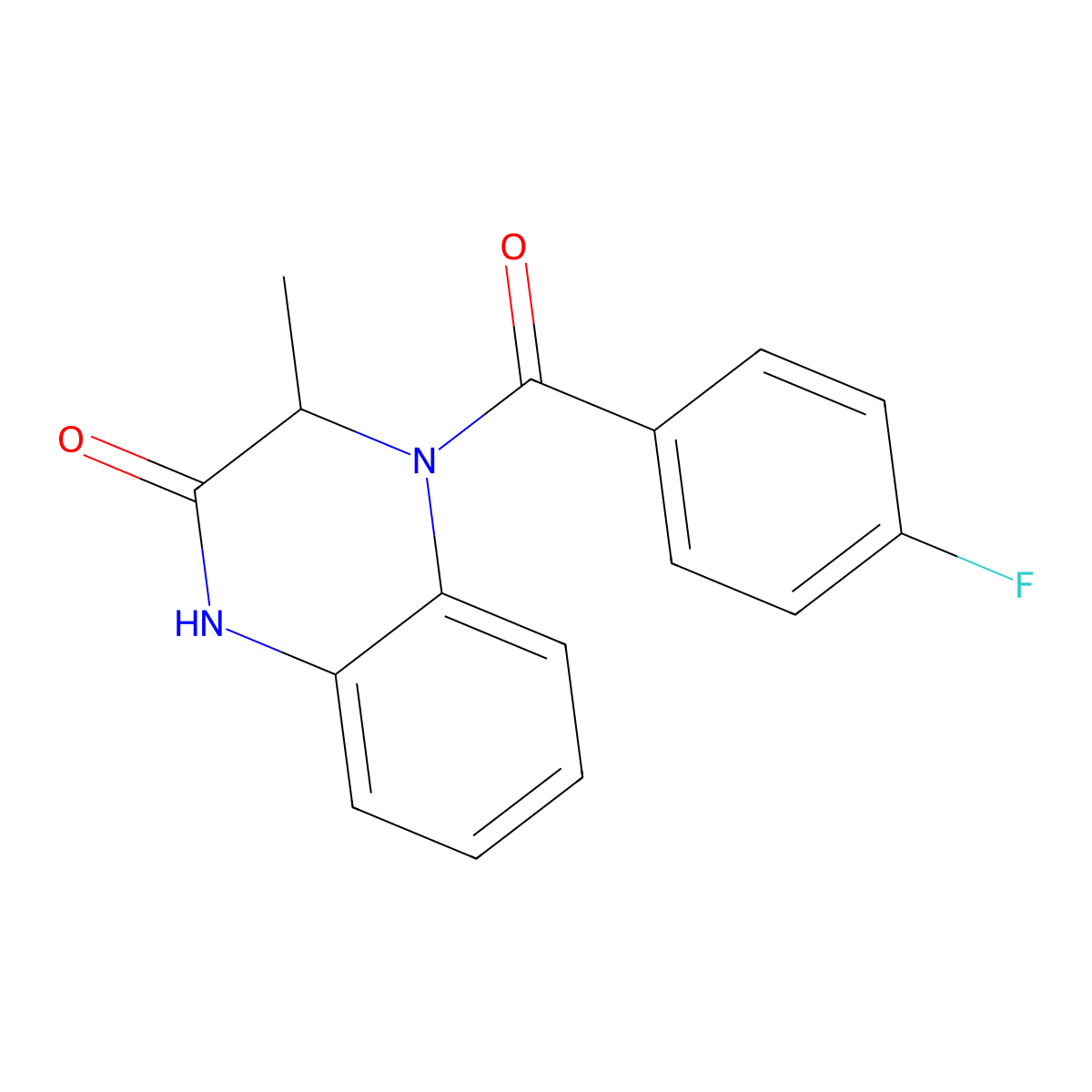 4-(4-fluorobenzoyl)-3-methyl-3,4-dihydro-2(1H)-quinoxalinone molecular structure, CAS 317833-34-4