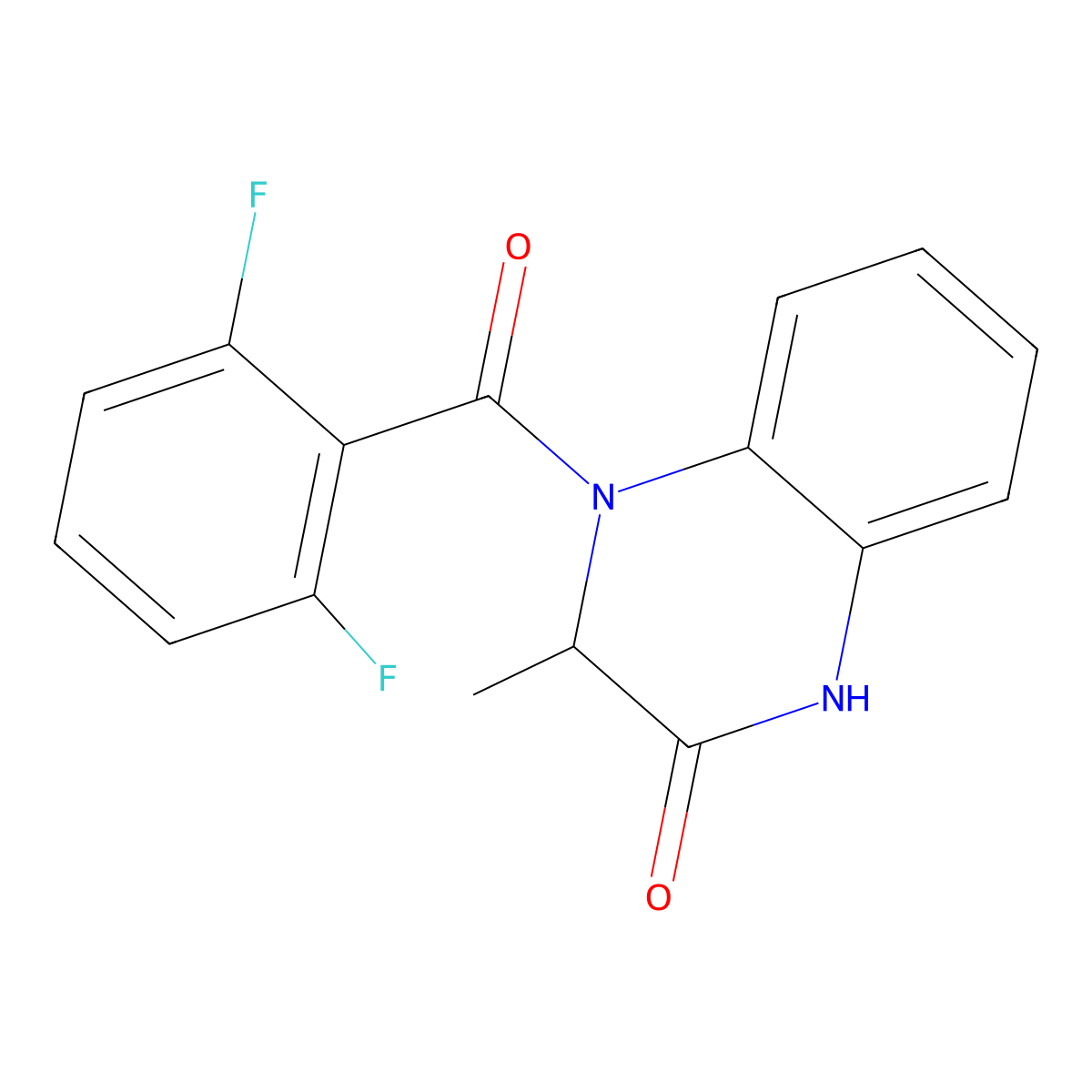 4-(2,6-difluorobenzoyl)-3-methyl-3,4-dihydro-2(1H)-quinoxalinone molecular structure, CAS 317833-49-1