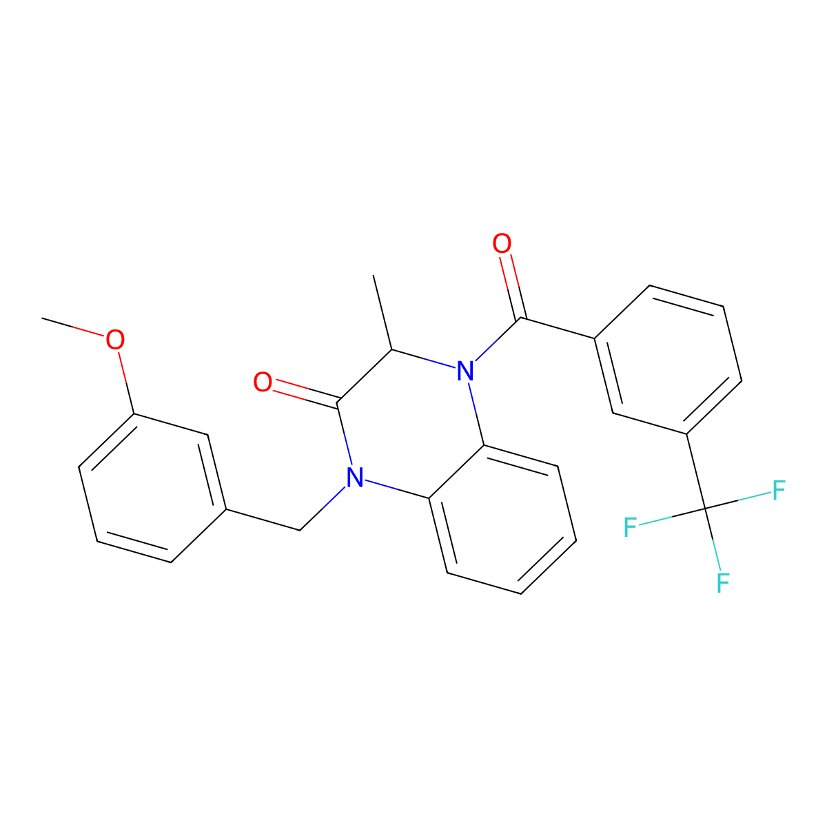 1-[(3-methoxyphenyl)methyl]-3-methyl-4-[3-(trifluoromethyl)benzoyl]-3H-quinoxalin-2-one molecular structure, CAS 317833-51-5