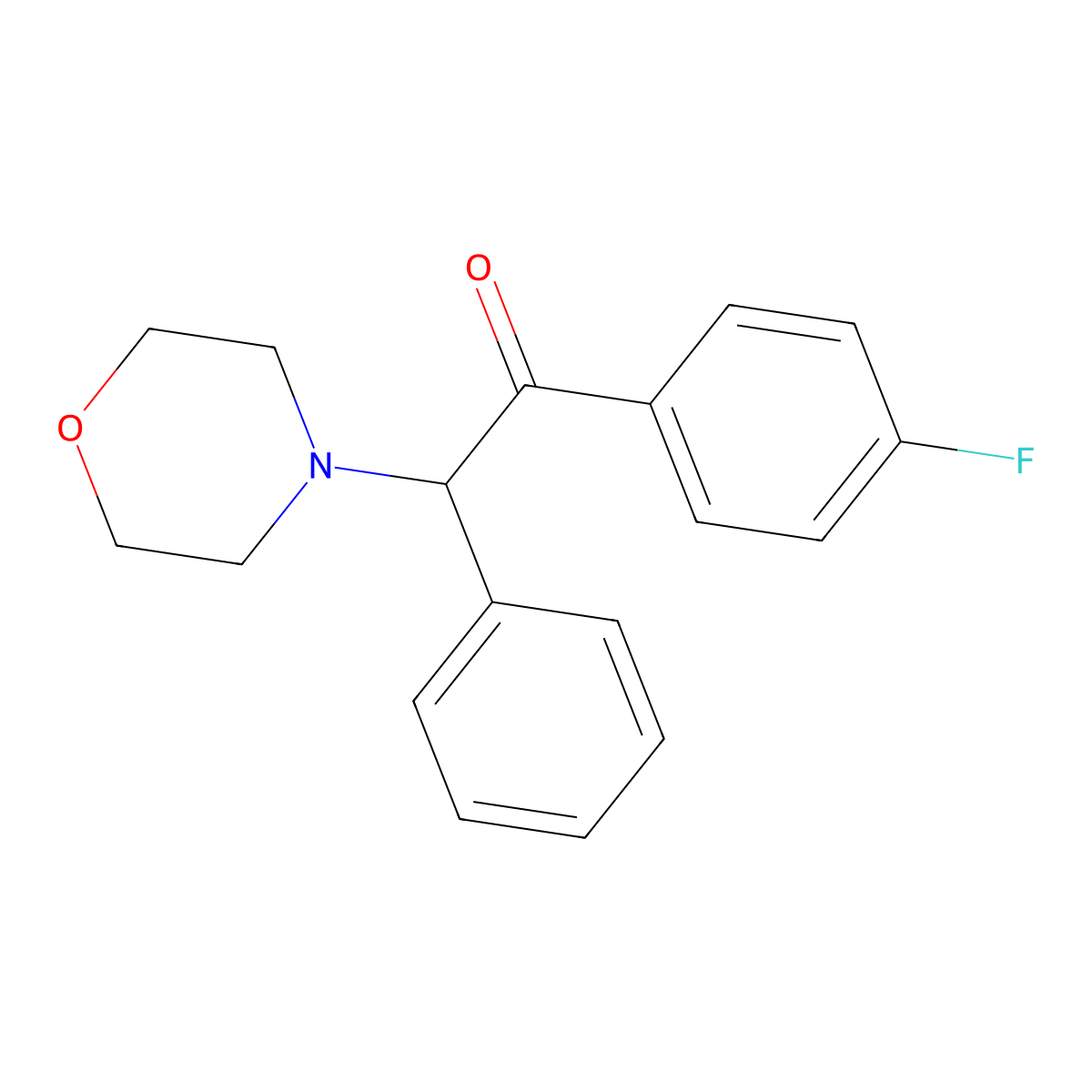 1-(4-Fluorophenyl)-2-(4-morpholinyl)-2-phenylethanone molecular structure, CAS 317840-36-1