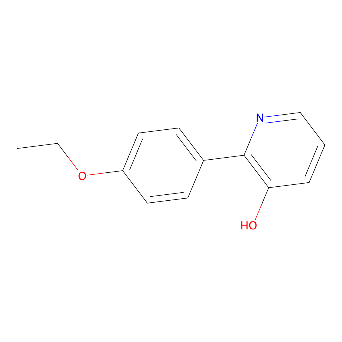 2-(4-Ethoxyphenyl)pyridin-3-ol molecular structure, CAS 317840-74-7