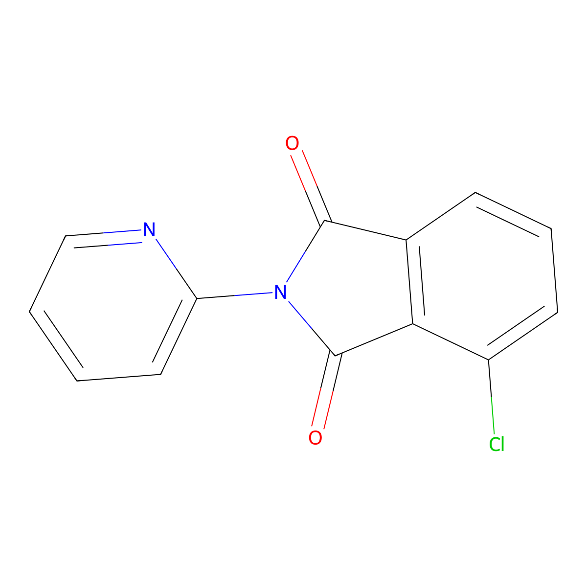 4-chloro-2-(2-pyridinyl)-1H-isoindole-1,3(2H)-dione molecular structure, CAS 317841-60-4