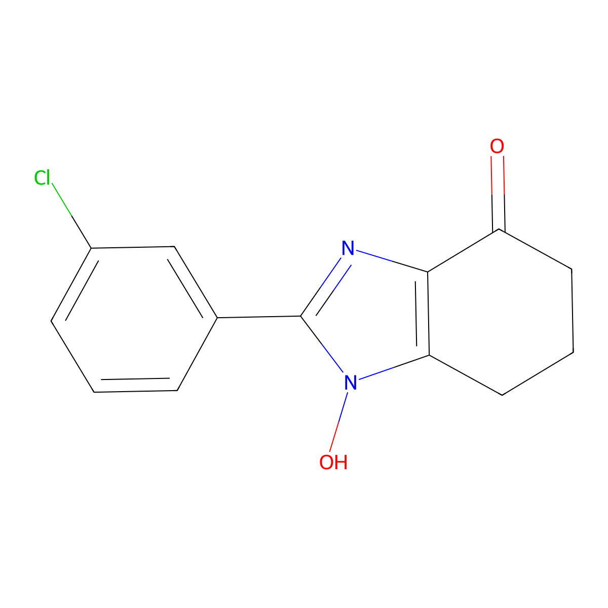 2-(3-chlorophenyl)-1-hydroxy-1,5,6,7-tetrahydro-4H-benzimidazol-4-one molecular structure, CAS 317841-84-2
