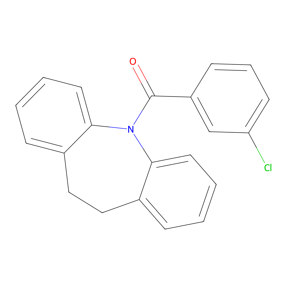 (3-chlorophenyl)(10,11-dihydro-5H-dibenzo[b,f]azepin-5-yl)methanone molecular structure, CAS 317842-05-0