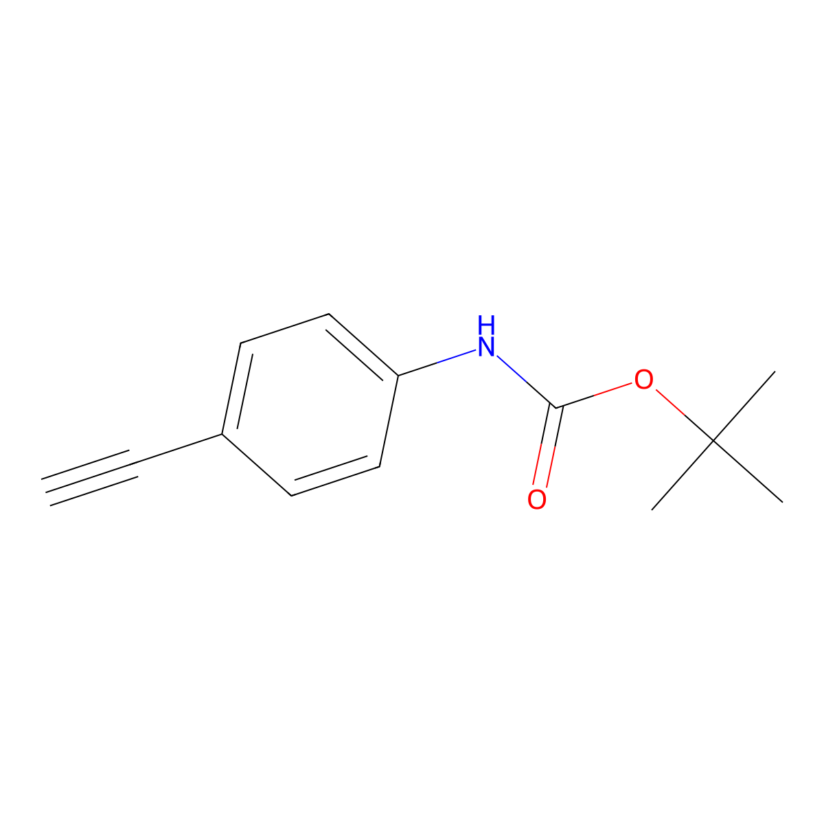 tert-butyl N-(4-ethynylphenyl)carbamate molecular structure, CAS 317842-48-1