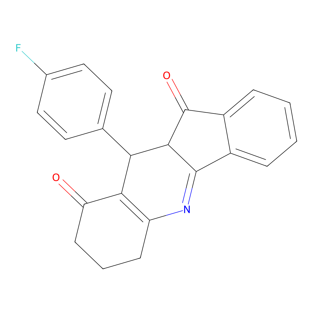 10-(4-fluorophenyl)-7,8,10,10a-tetrahydro-6H-indeno[1,2-b]quinoline-9,11-dione molecular structure, CAS 317843-16-6