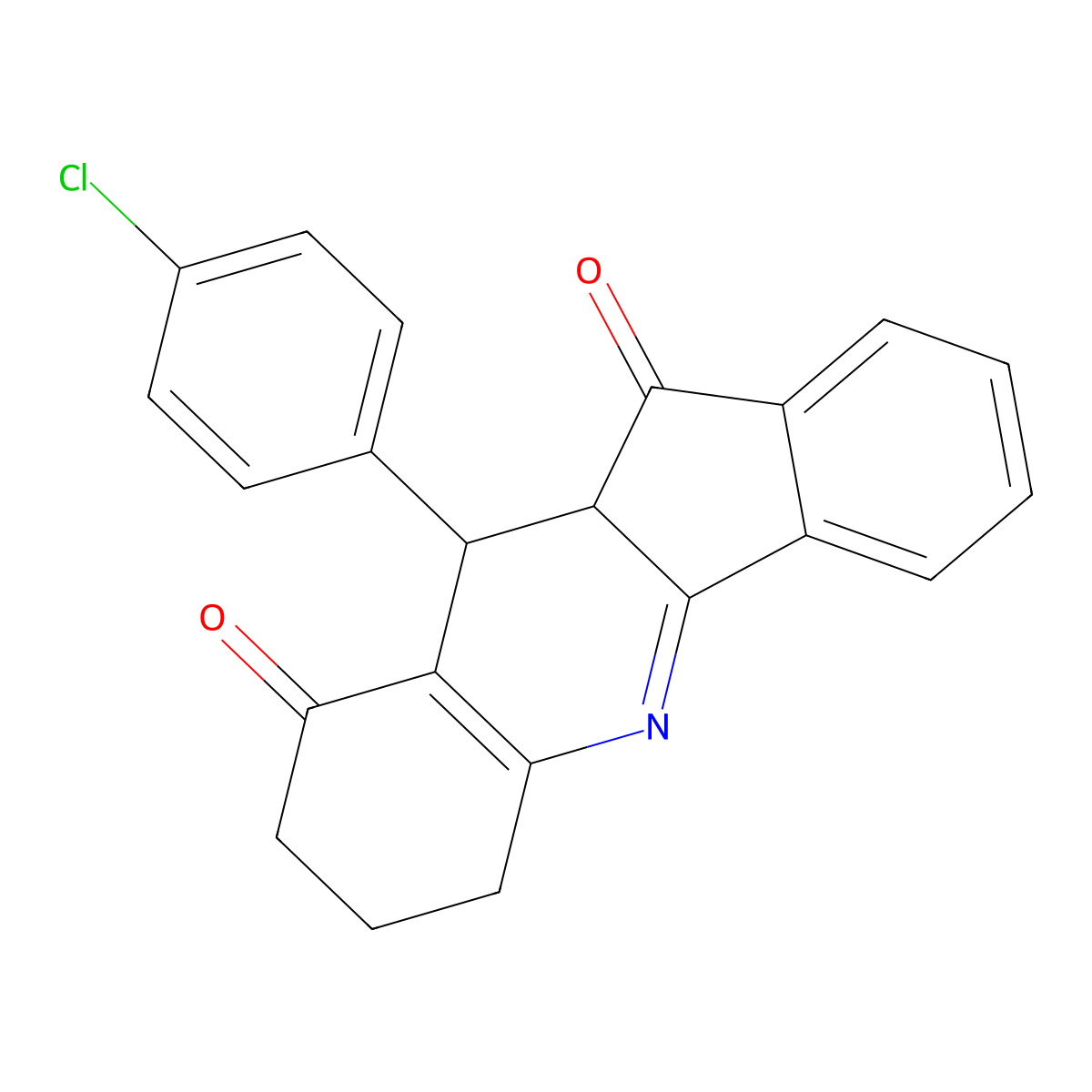 10-(4-chlorophenyl)-7,8,10,10a-tetrahydro-6H-indeno[1,2-b]quinoline-9,11-dione molecular structure, CAS 317844-14-7