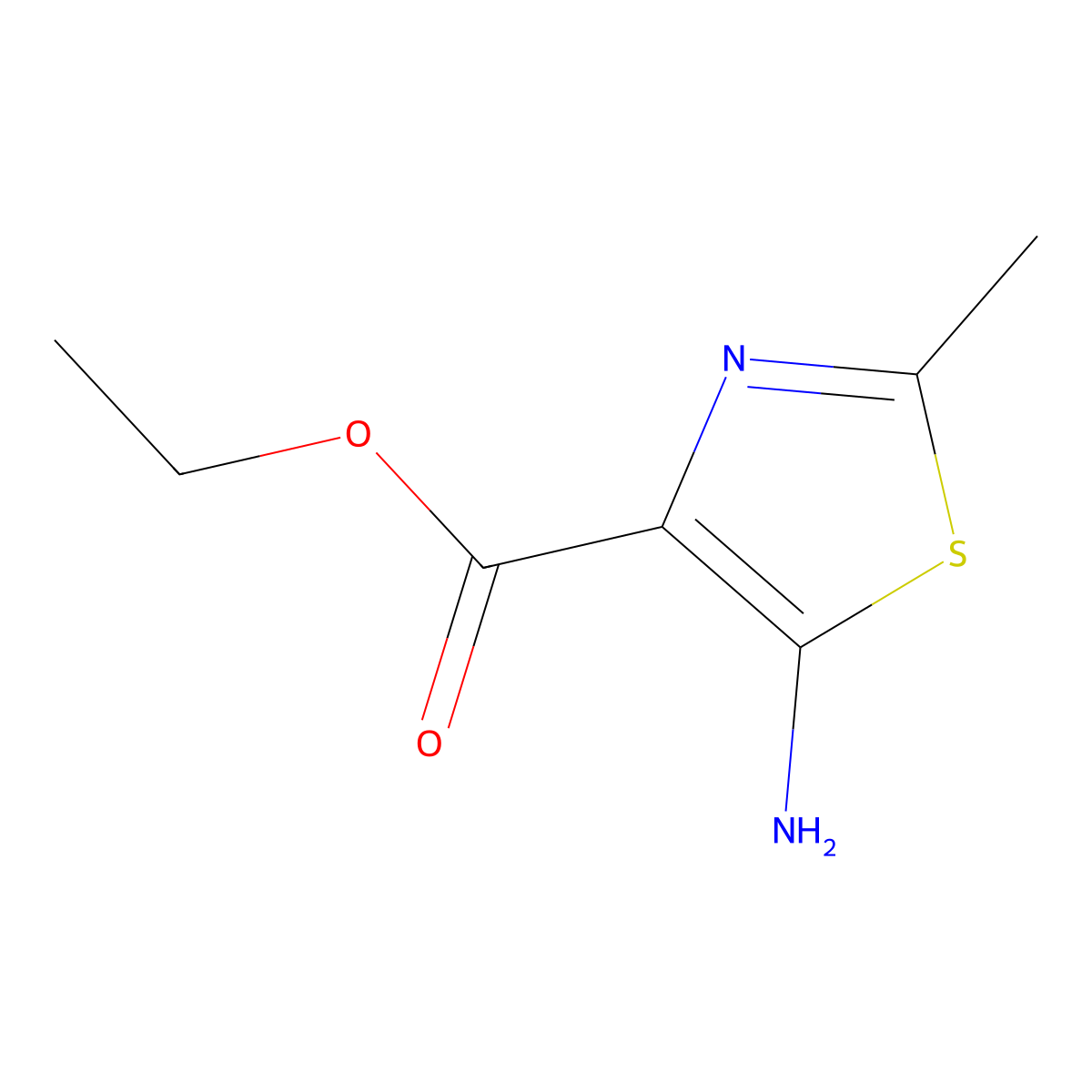 Ethyl 5-amino-2-methylthiazole-4-carboxylate molecular structure, CAS 31785-05-4