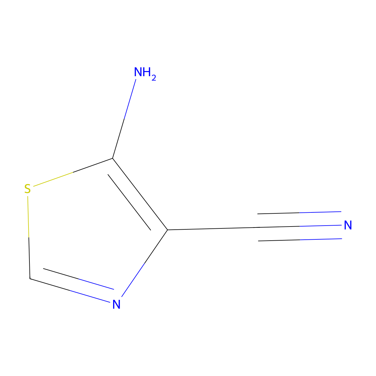 5-Amino-1,3-thiazole-4-carbonitrile molecular structure, CAS 31785-15-6