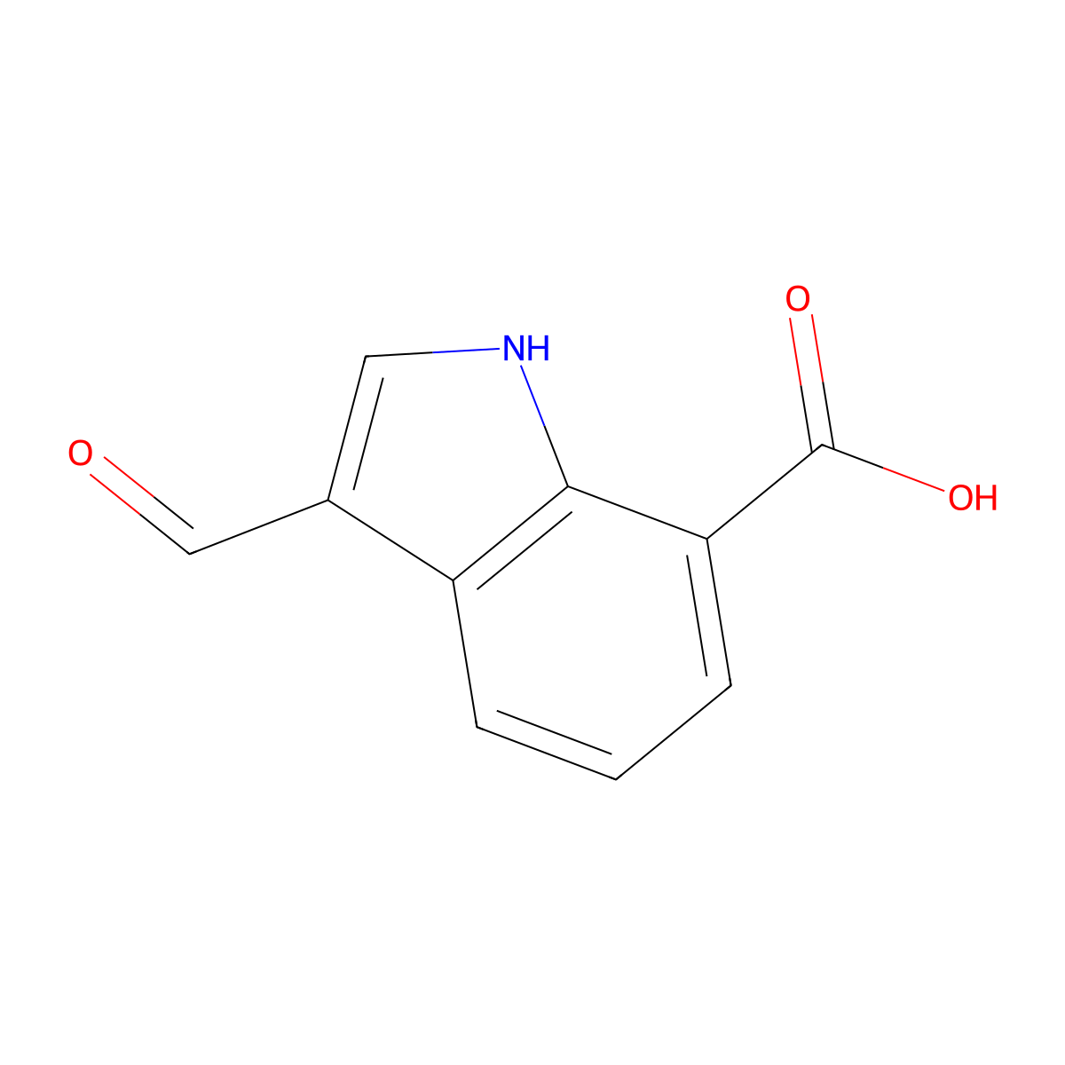 3-formyl-1H-indole-7-carboxylic Acid molecular structure, CAS 317854-65-2