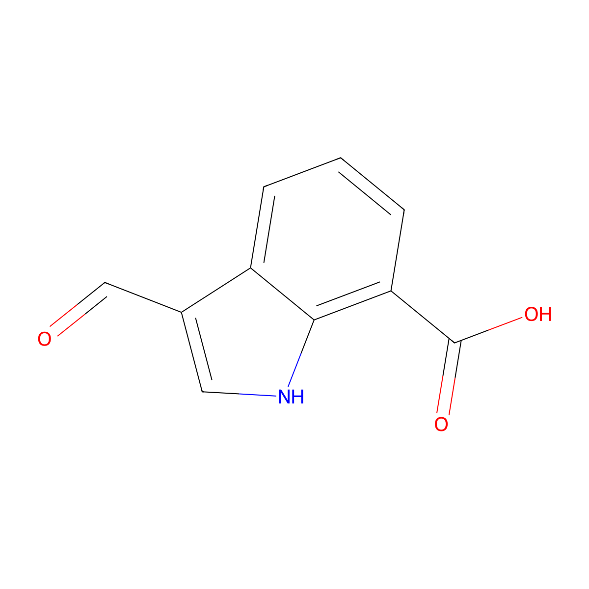 3-formyl-1H-indole-7-carboxylic Acid molecular structure, CAS 317854-65-2