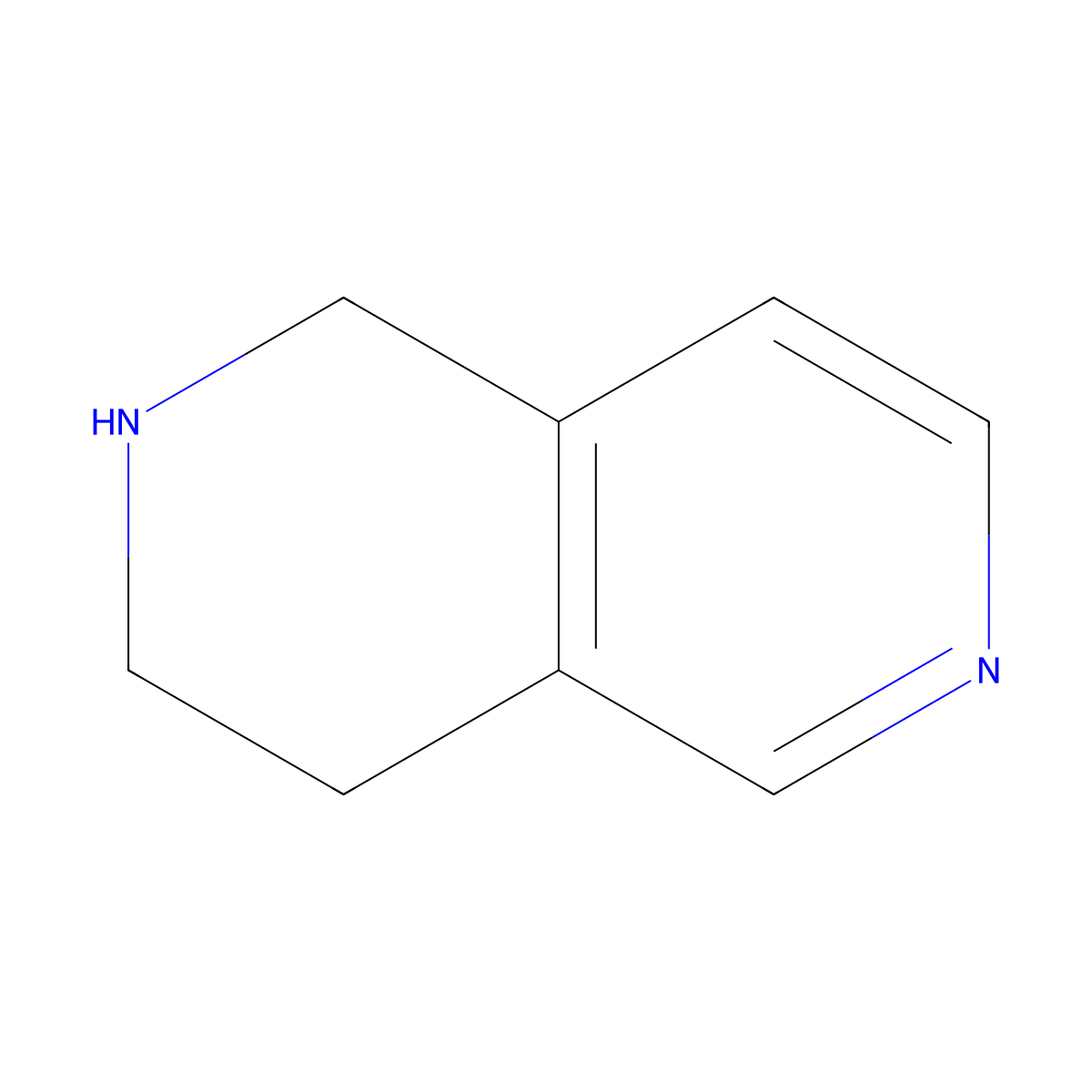 1,2,3,4-Tetrahydro-2,6-naphthyridine molecular structure, CAS 31786-18-2