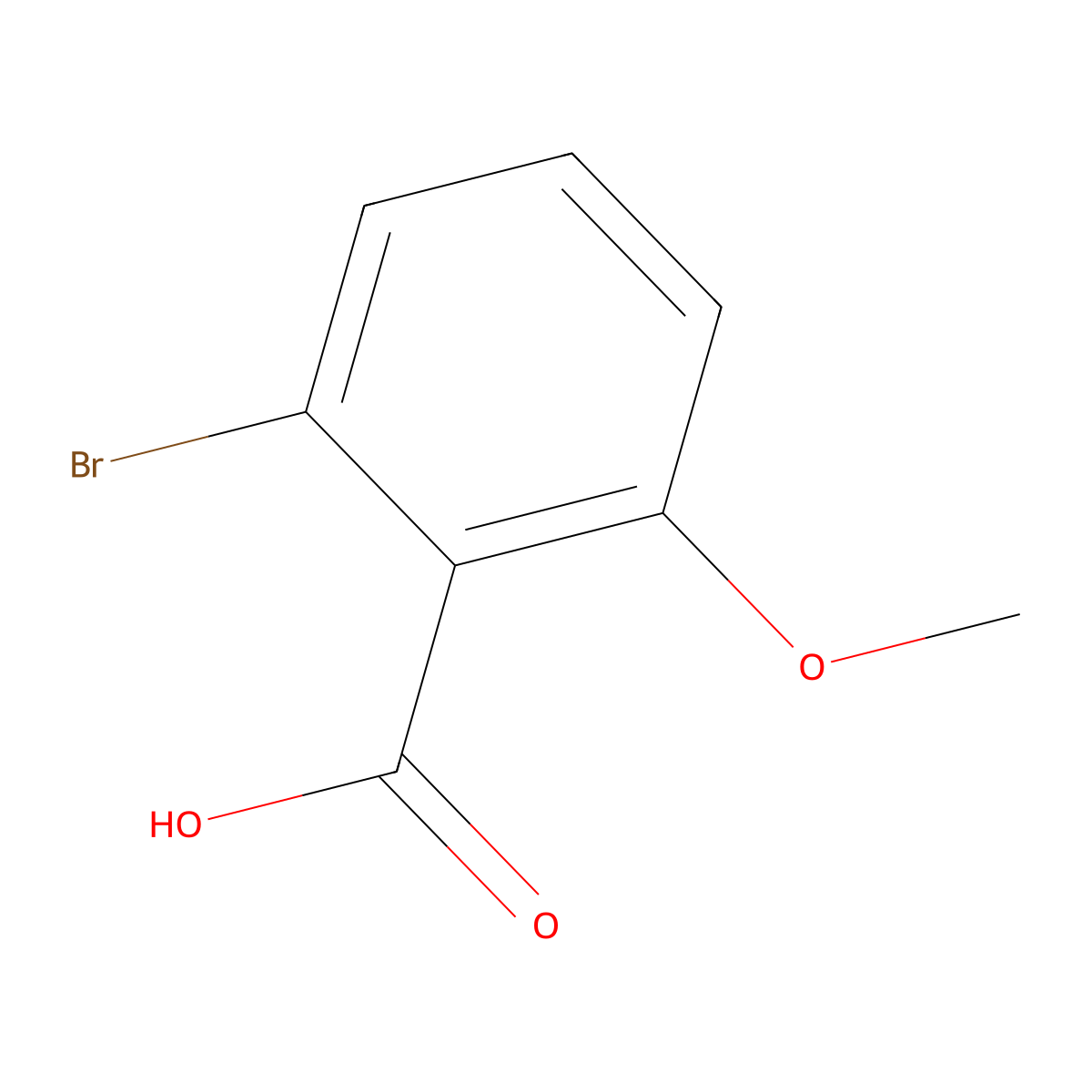 2-Bromo-6-methoxybenzoic acid molecular structure, CAS 31786-45-5