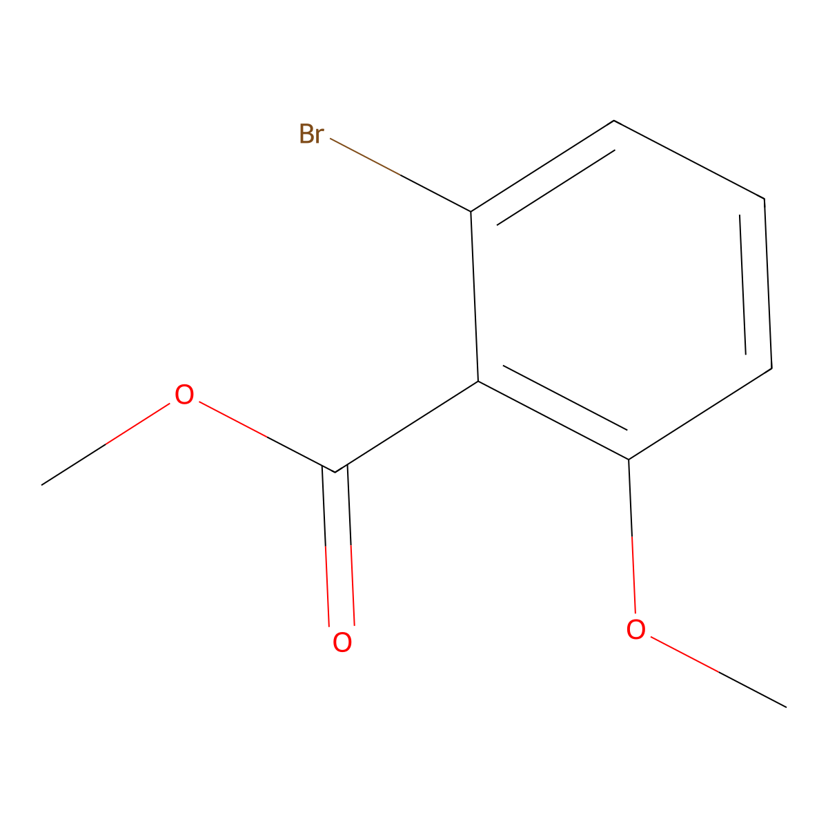 Methyl 2-bromo-6-methoxybenzoate molecular structure, CAS 31786-46-6