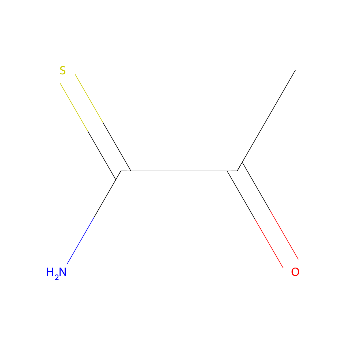 2-Oxopropanethioamide molecular structure, CAS 31787-50-5