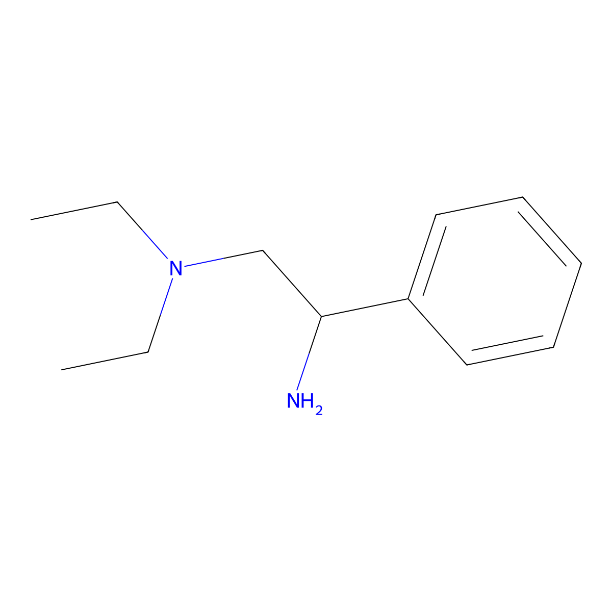 (2-Amino-2-phenylethyl)diethylamine molecular structure, CAS 31788-87-1