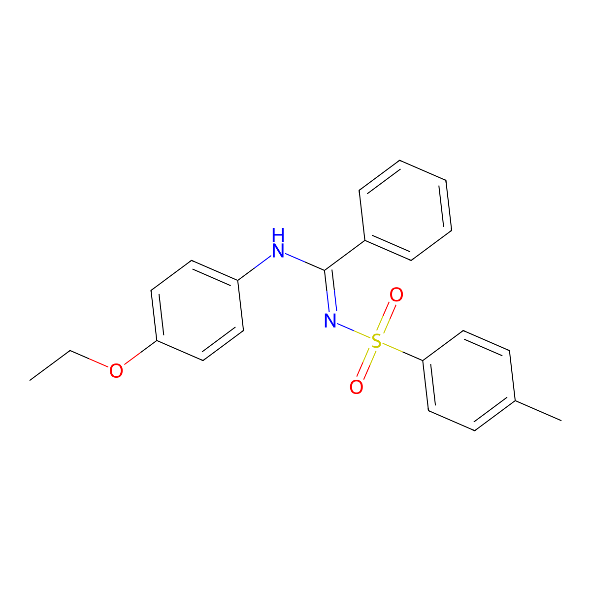 N-(4-ethoxyphenyl)-N'-tosylbenzimidamide molecular structure, CAS 31789-75-0