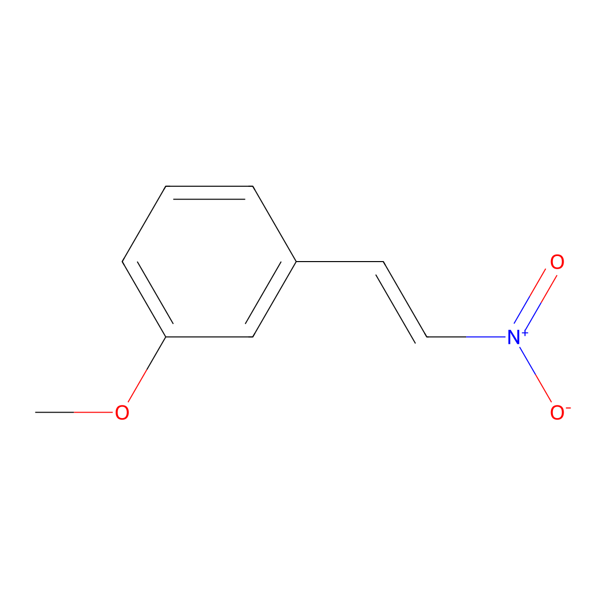 1-Methoxy-3-(2-nitrovinyl)benzene molecular structure, CAS 3179-09-7