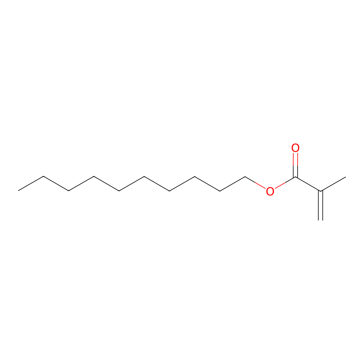 Decyl methacrylate molecular structure, CAS 3179-47-3