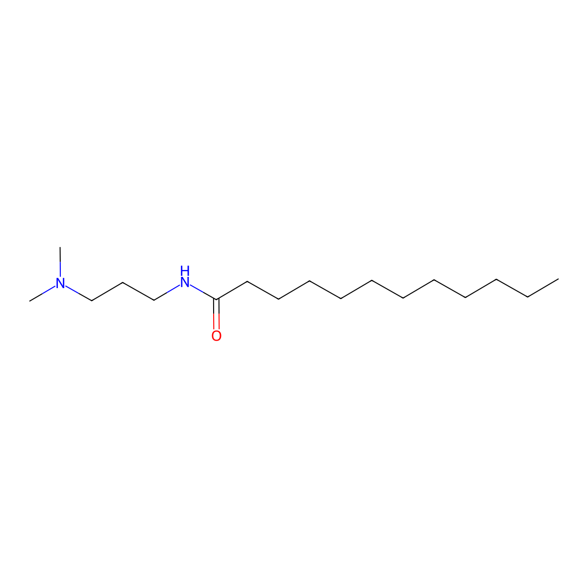 Lauramidopropyl Dimethylamine molecular structure, CAS 3179-80-4