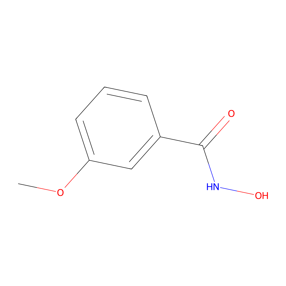 m-Methoxybenzohydroxamic acid molecular structure, CAS 31791-98-7