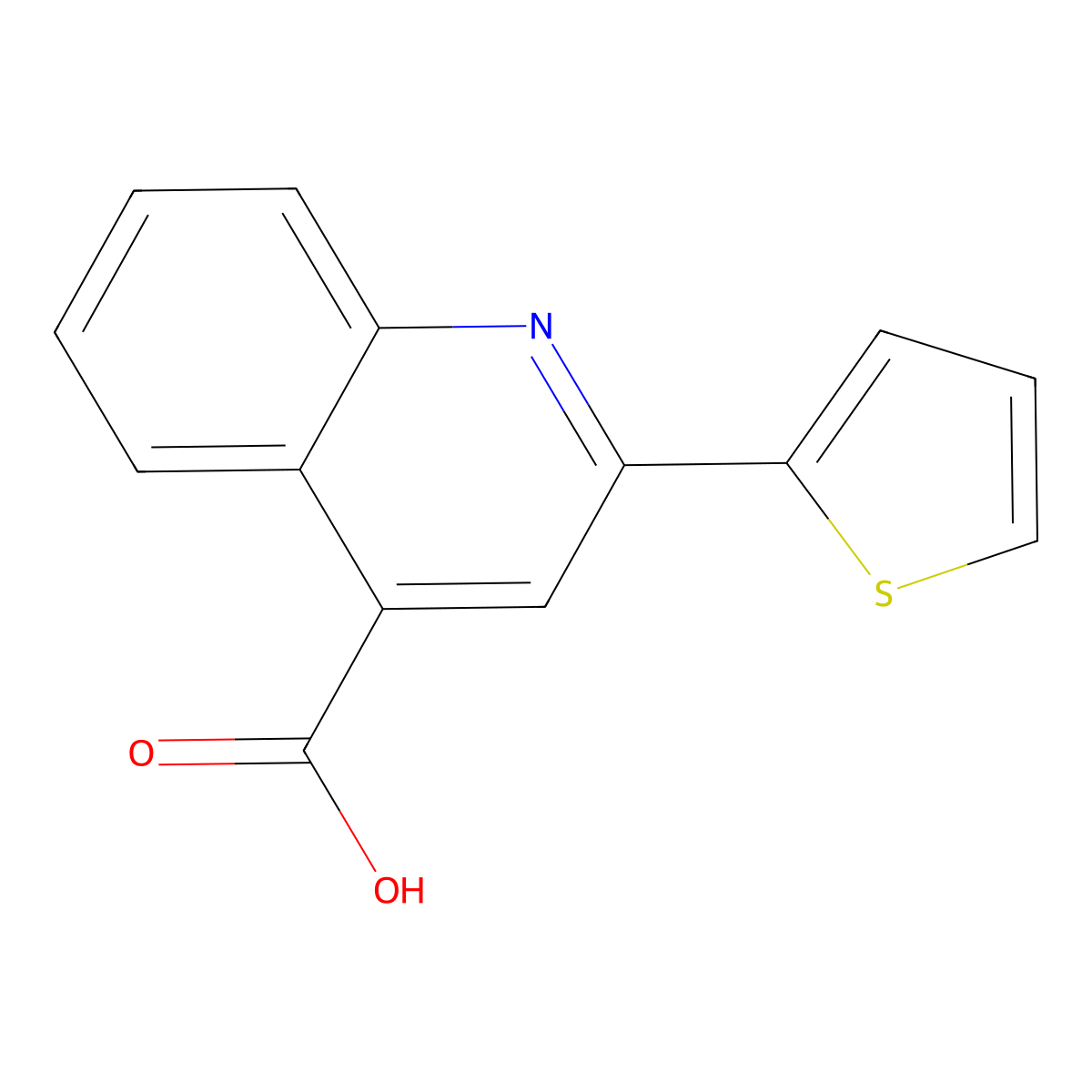 2-(Thiophen-2-yl)quinoline-4-carboxylic acid molecular structure, CAS 31792-47-9