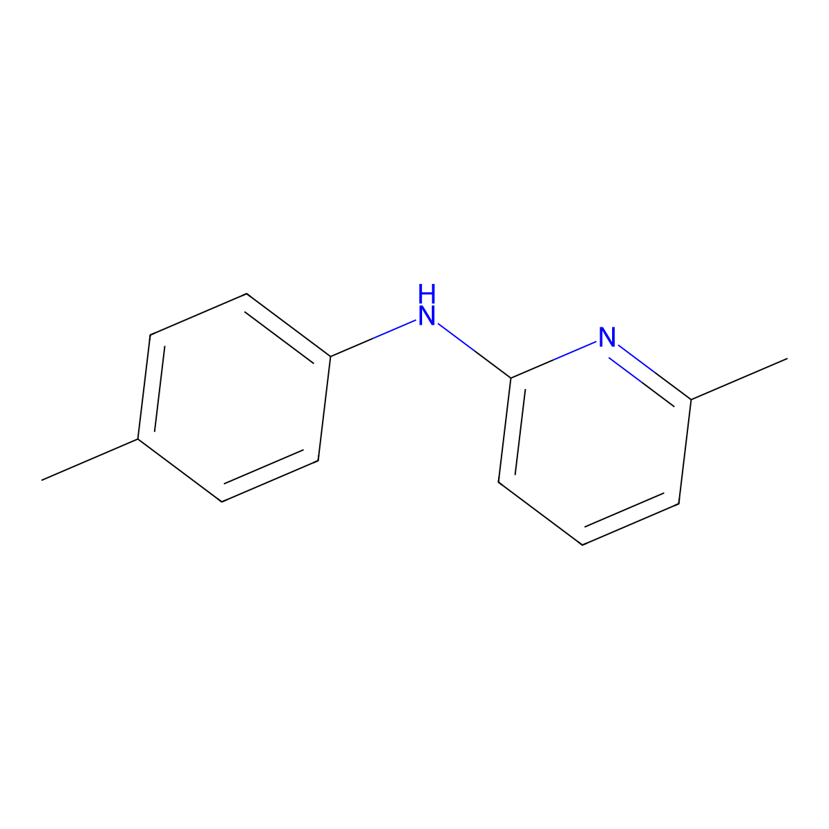 6-methyl-N-(4-methylphenyl)pyridin-2-amine molecular structure, CAS 31792-68-4