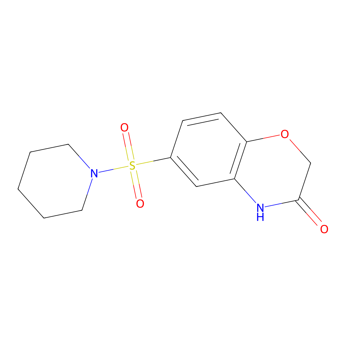 6-(1-Piperidinylsulfonyl)-2H-1,4-benzoxazin-3(4H)-one molecular structure, CAS 31794-46-4