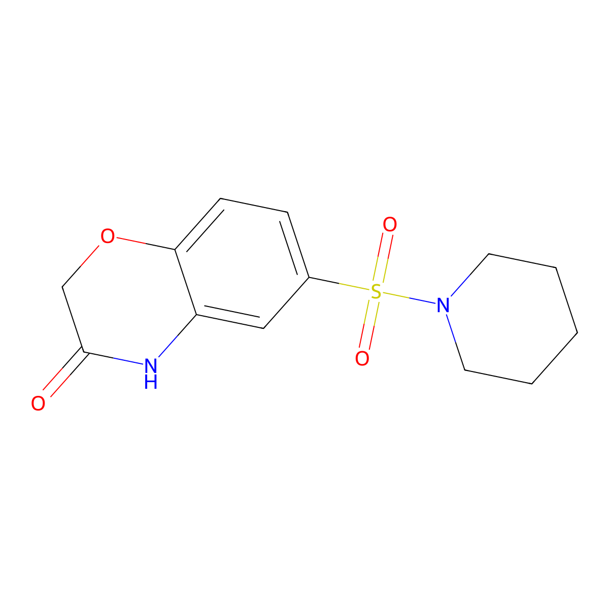 6-(1-Piperidinylsulfonyl)-2H-1,4-benzoxazin-3(4H)-one molecular structure, CAS 31794-46-4