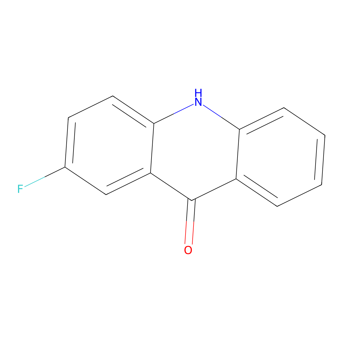 2-fluoro-9(10H)-acridinone molecular structure, CAS 318-31-0