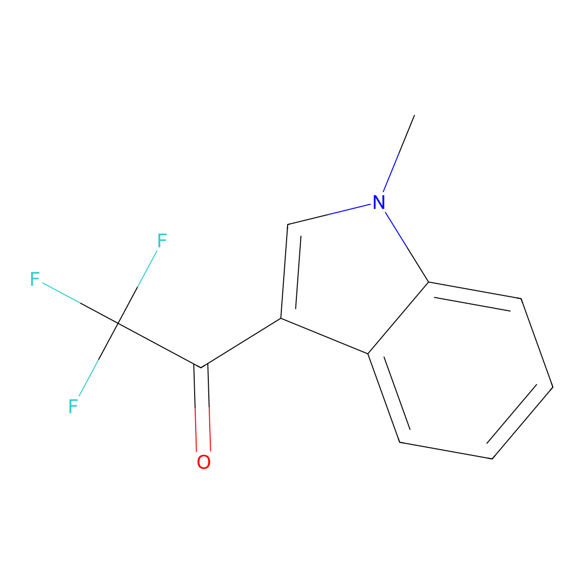 1-Methyl-3-(trifluoroacetyl)-1H-indole molecular structure, CAS 318-54-7