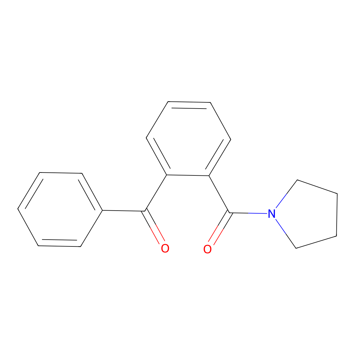 Pyrrolidine, 1-(o-benzoylbenzoyl)- molecular structure, CAS 31802-13-8