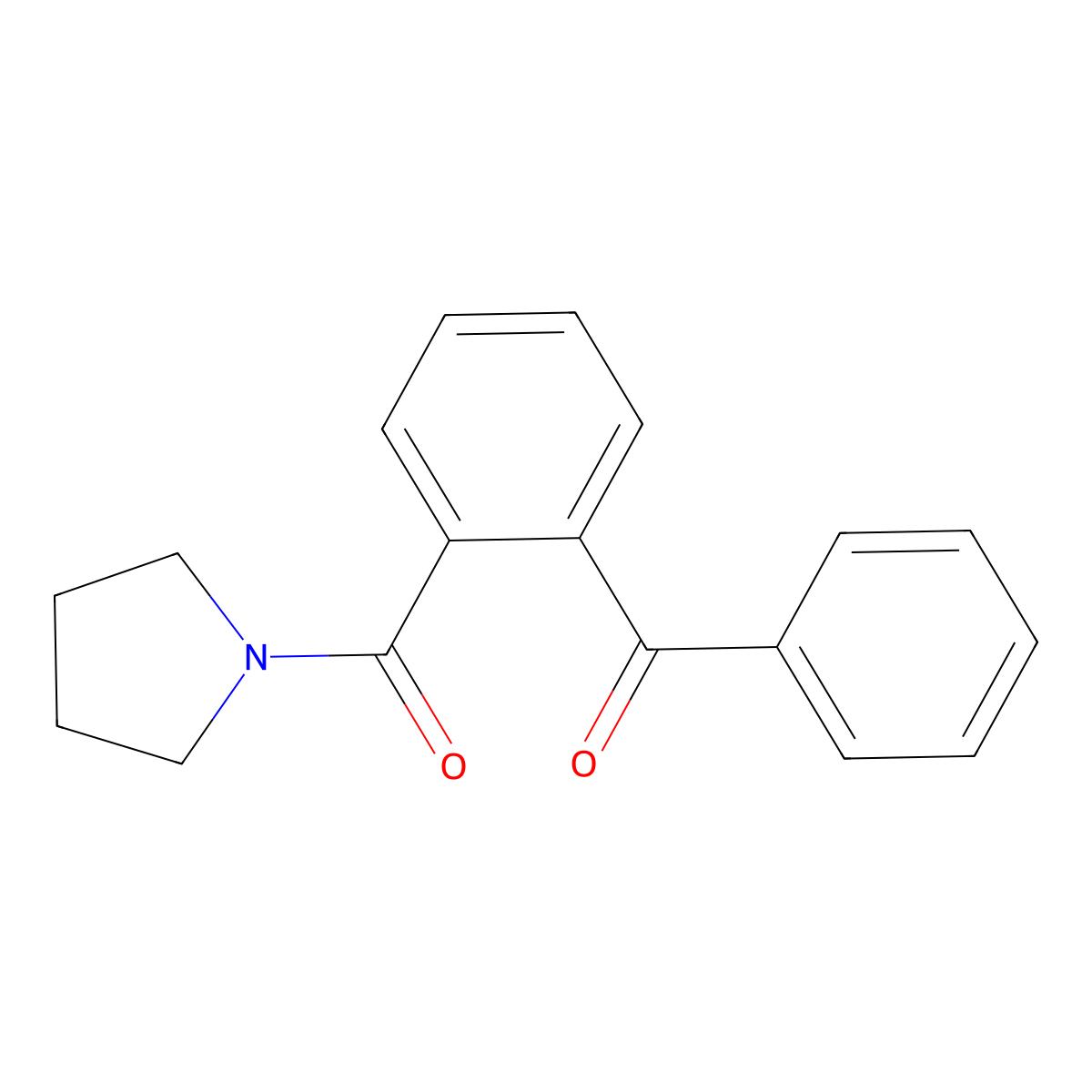 Pyrrolidine, 1-(o-benzoylbenzoyl)- molecular structure, CAS 31802-13-8