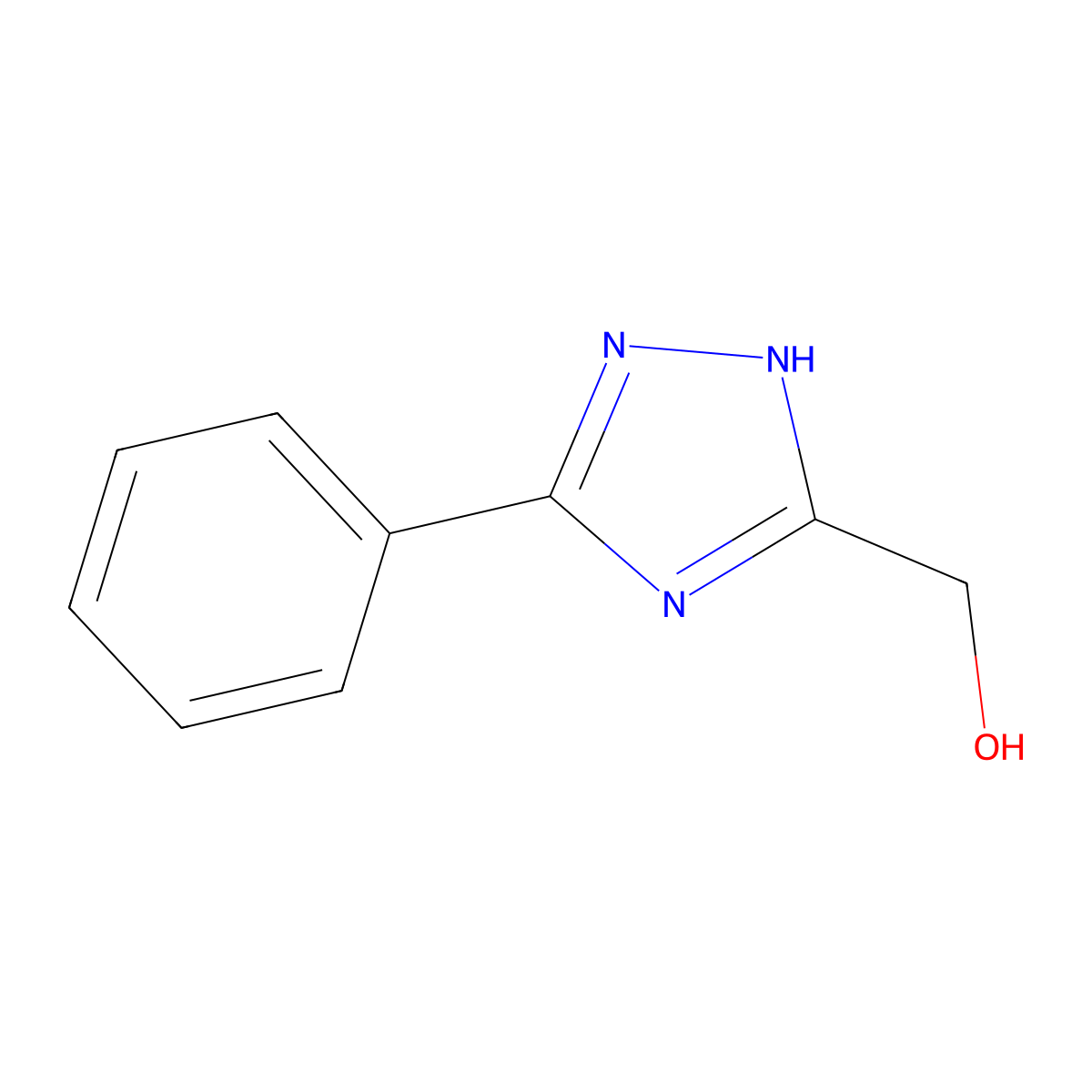 (3-phenyl-1H-1,2,4-triazol-5-yl)methanol molecular structure, CAS 31803-04-0