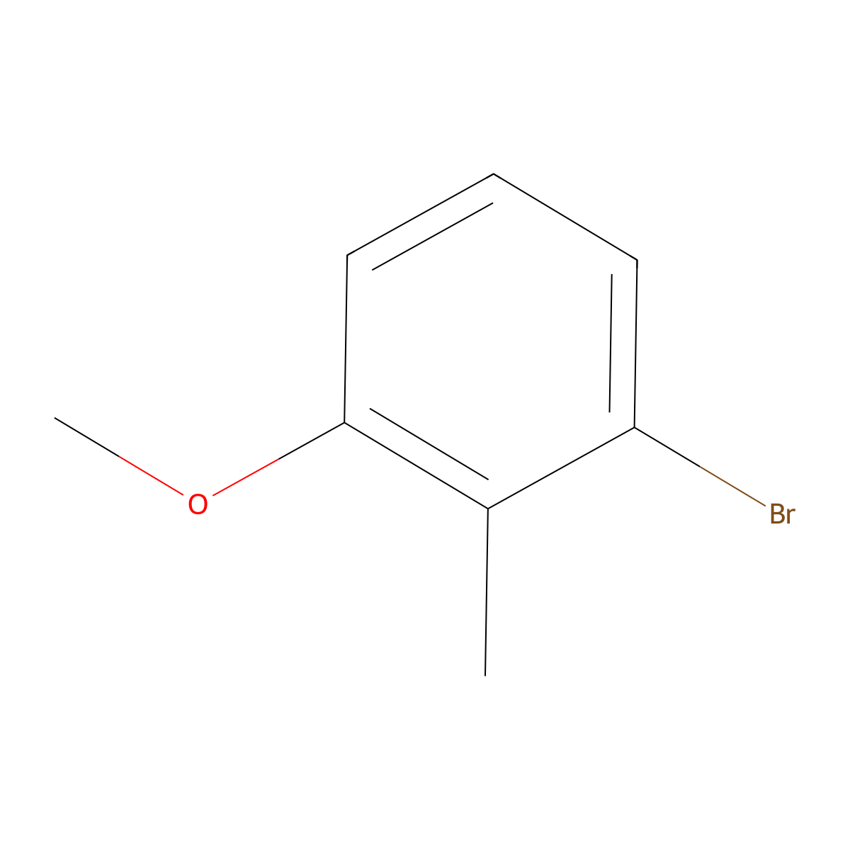 1-Bromo-3-methoxy-2-methylbenzene molecular structure, CAS 31804-36-1