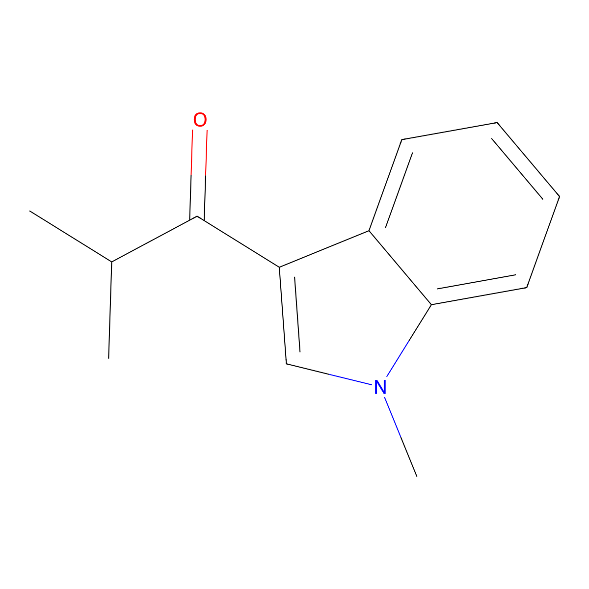 2-methyl-1-(1-methyl-1H-indol-3-yl)propan-1-one molecular structure, CAS 31806-50-5