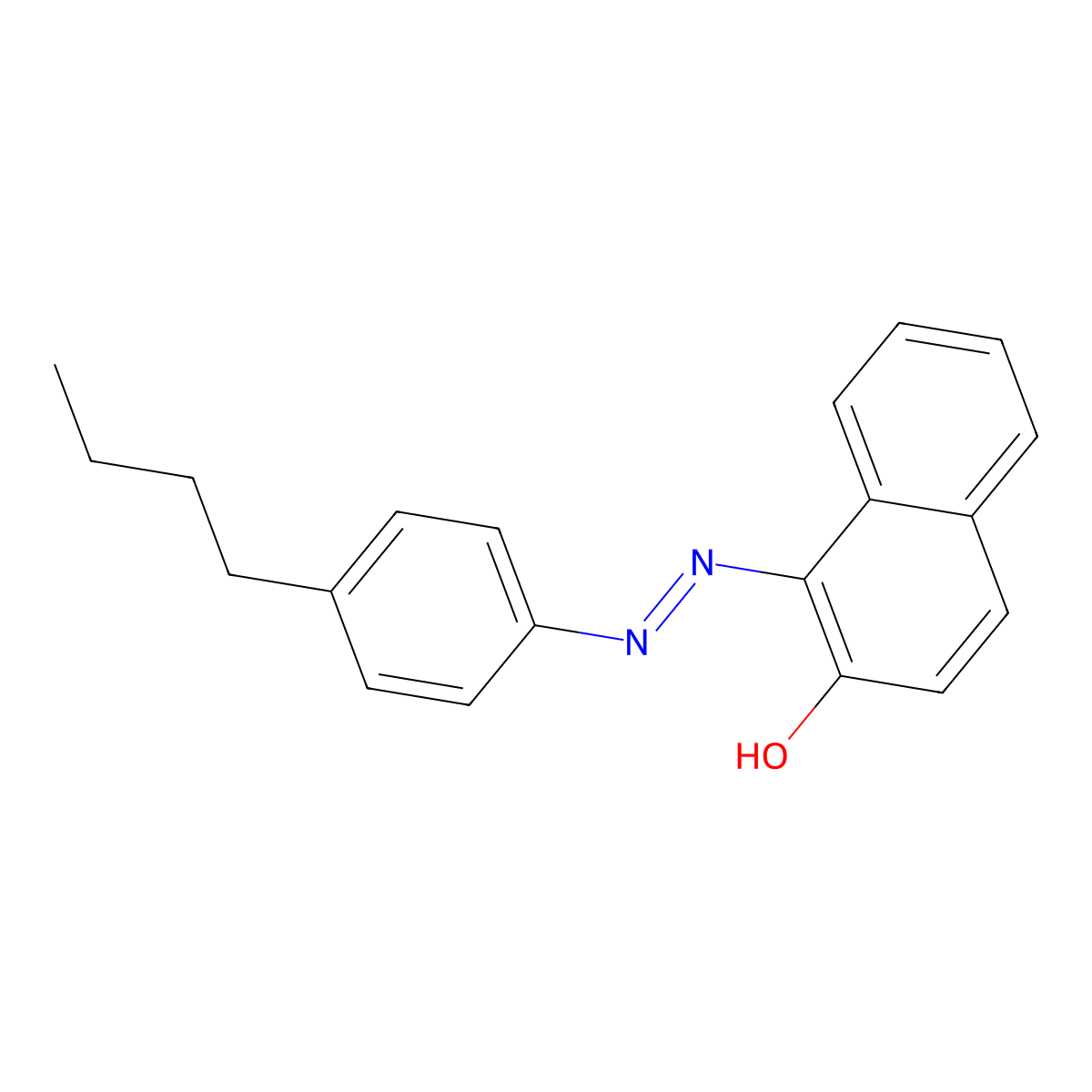 1-[2-(4-Butylphenyl)diaz-1-enyl]-2-naphthol molecular structure, CAS 3181-28-0