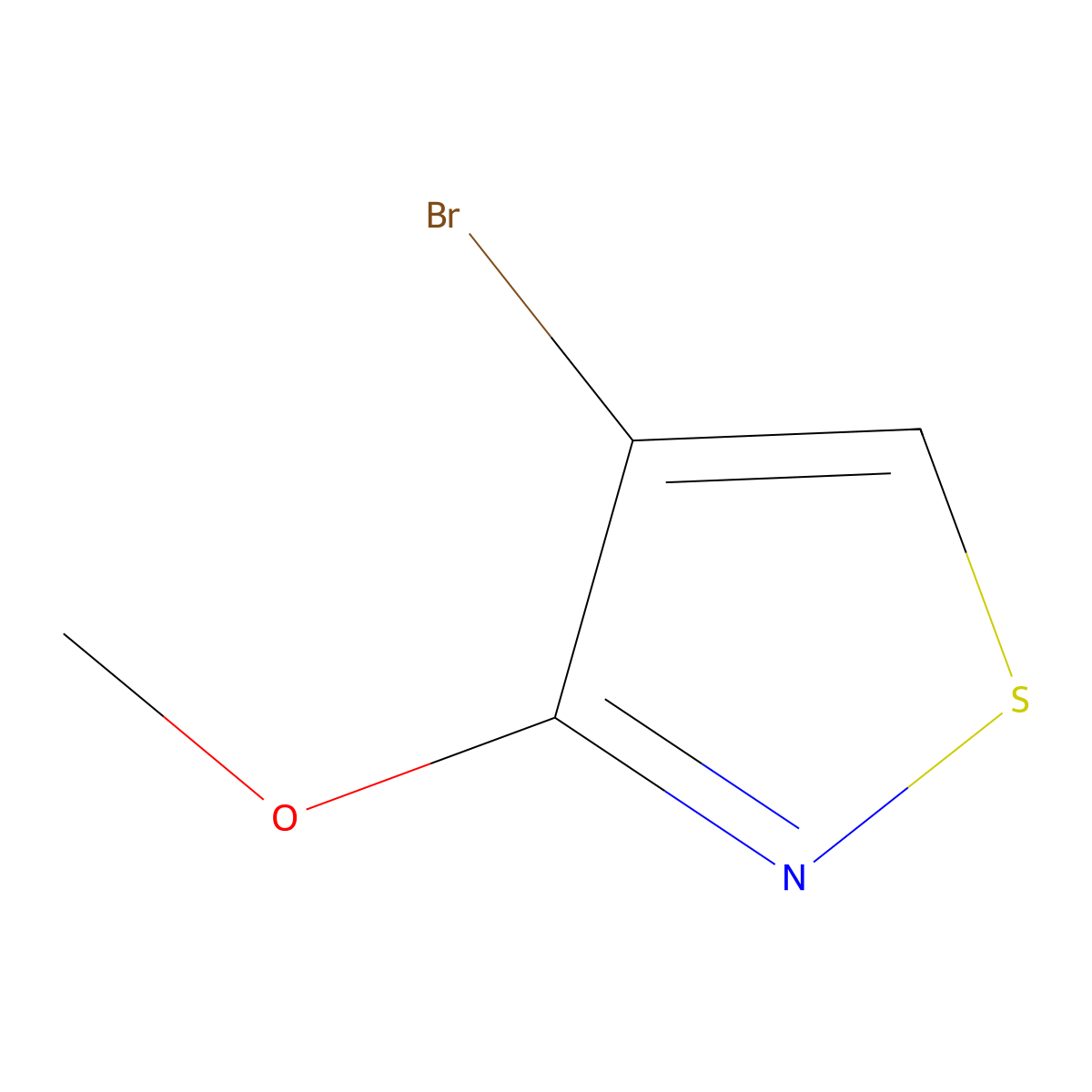 4-Bromo-3-methoxy-1,2-thiazole molecular structure, CAS 31815-40-4