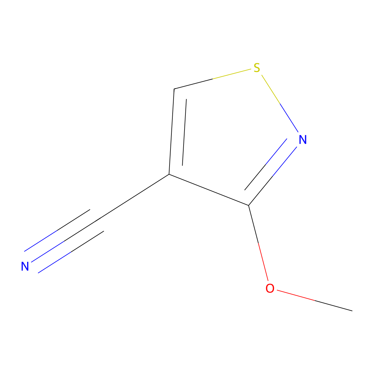 3-Methoxy-1,2-thiazole-4-carbonitrile molecular structure, CAS 31815-41-5