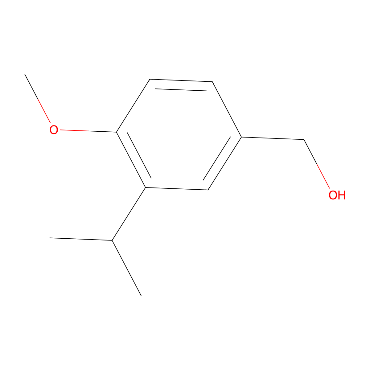 (4-Methoxy-3-(propan-2-yl)phenyl)methanol molecular structure, CAS 31816-29-2