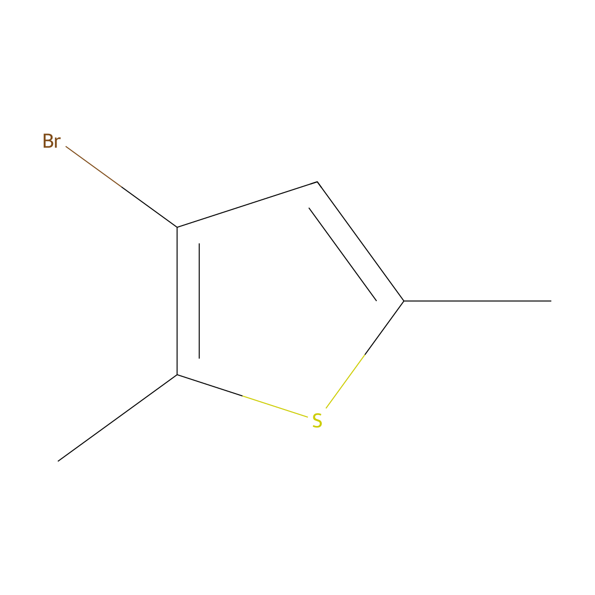 3-Bromo-2,5-dimethylthiophene molecular structure, CAS 31819-37-1