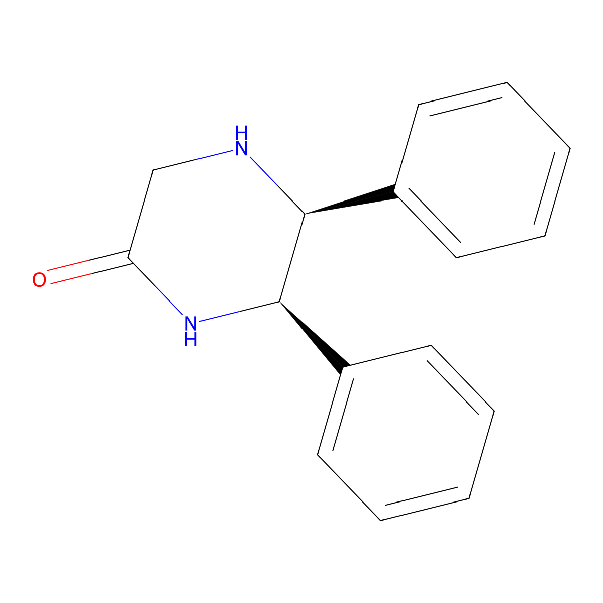 rac-(5R,6S)-5,6-diphenylpiperazin-2-one molecular structure, CAS 31819-62-2