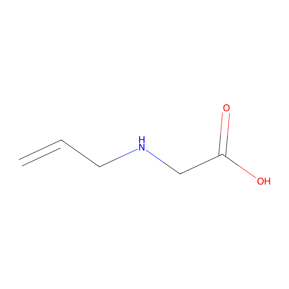 N-Allylglycine molecular structure, CAS 3182-77-2