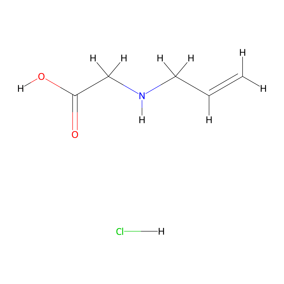 2-(Allylamino)acetic acid hydrochloride molecular structure, CAS 3182-78-3